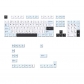 Blue White 104+22 Keys Cherry Profile PBT Doubleshot Keycaps Set for MX Keyboard